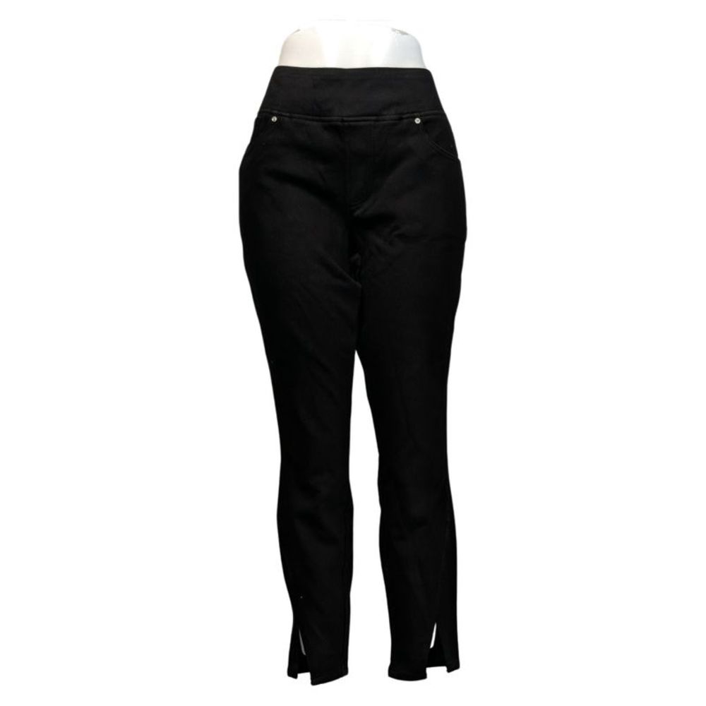 Belle by Kim Gravel Women's Jeans Sz 14 Flexibelle Diagonal Seam Black A455539